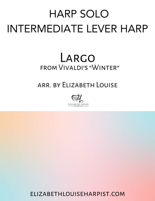 Largo from Winter by Vivaldi for Intermediate Lever Harp