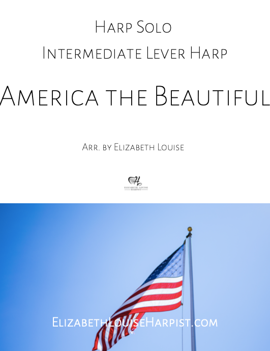 America the Beautiful for Intermediate Lever Harp